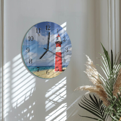 Round wall clock Lighthouse