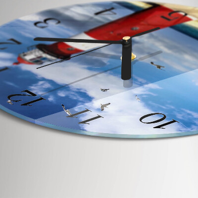 Round wall clock Lighthouse