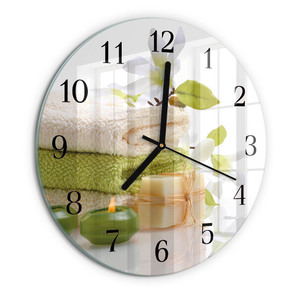 Round wall clock Spa soap
