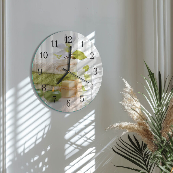 Round wall clock Spa soap