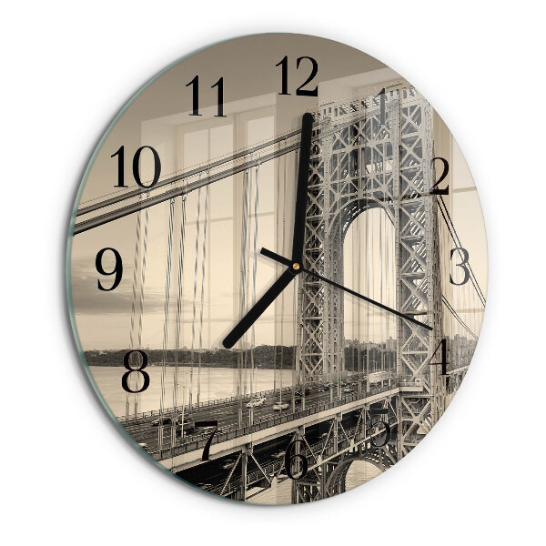 Round wall clock Golden Gate