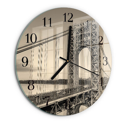 Round wall clock Golden Gate
