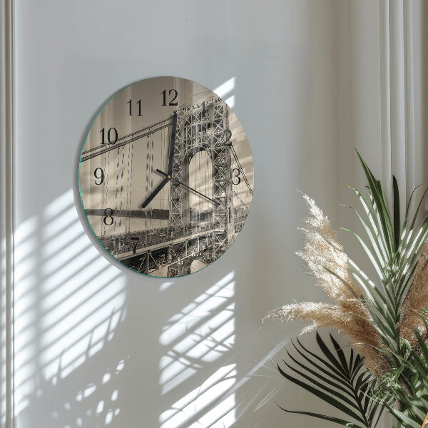 Round wall clock Golden Gate
