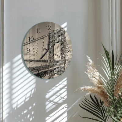 Round wall clock Golden Gate