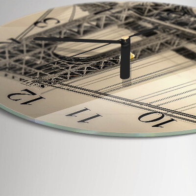 Round wall clock Golden Gate