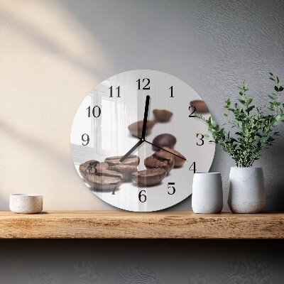 Round wall clock Coffee Beans