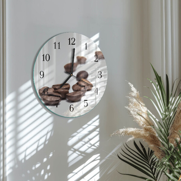 Round wall clock Coffee Beans