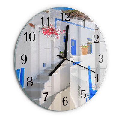 Round wall clock Santorini