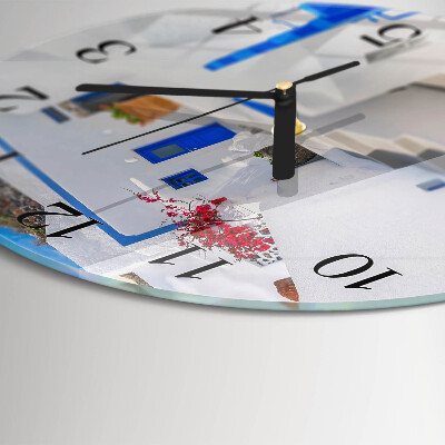 Round wall clock Santorini