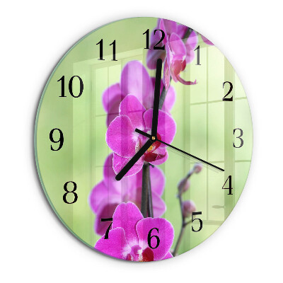 Round wall clock Orchid