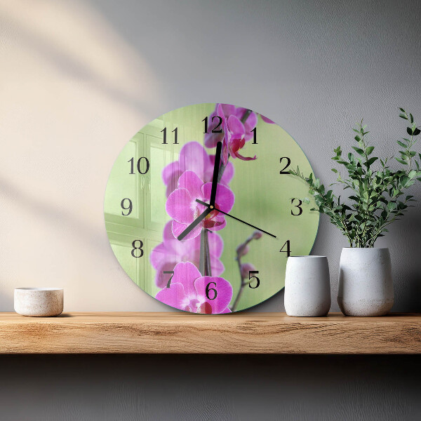 Round wall clock Orchid