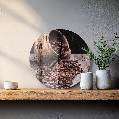 Round wall clock Coffee Beans