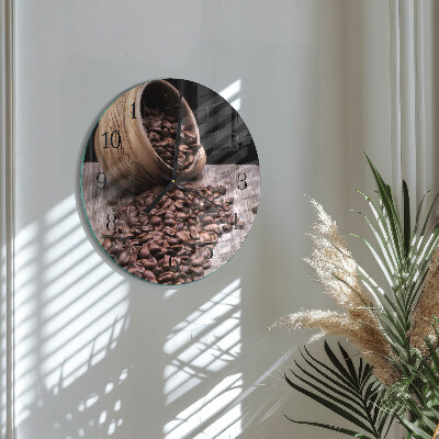Round wall clock Coffee Beans