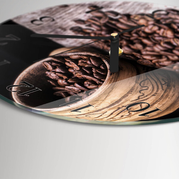 Round wall clock Coffee Beans