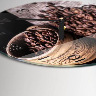 Round wall clock Coffee Beans