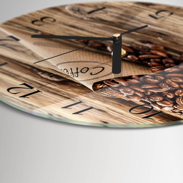 Round wall clock Coffee Beans