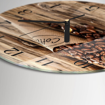 Round wall clock Coffee Beans