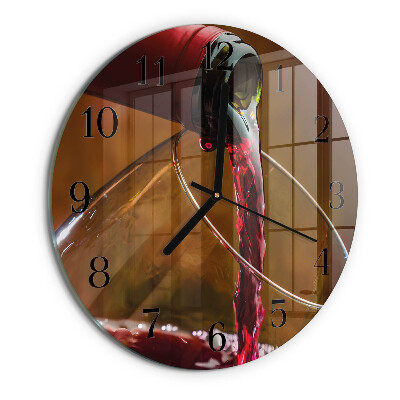Round wall clock Wine