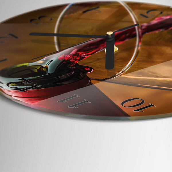 Round wall clock Wine