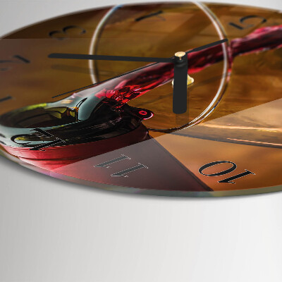 Round wall clock Wine