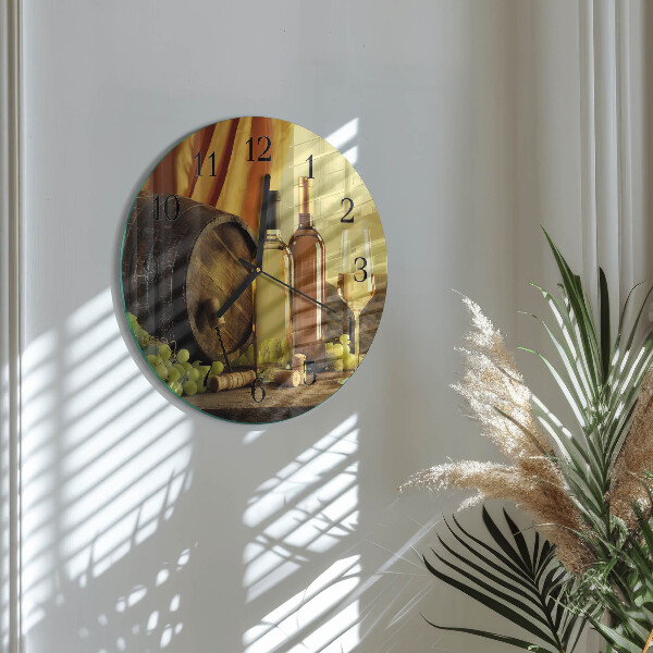 Round wall clock Wine Barrel