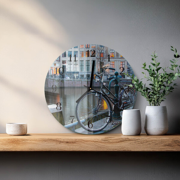 Round wall clock Bicycle