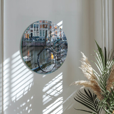 Round wall clock Bicycle