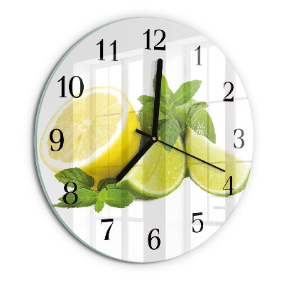 Round wall clock Lemon Mint