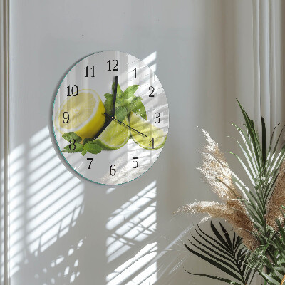 Round wall clock Lemon Mint