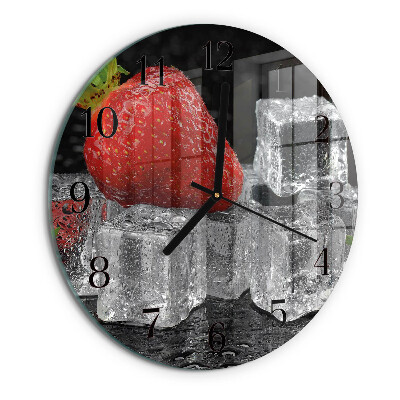 Round wall clock Strawberry Ice Cream