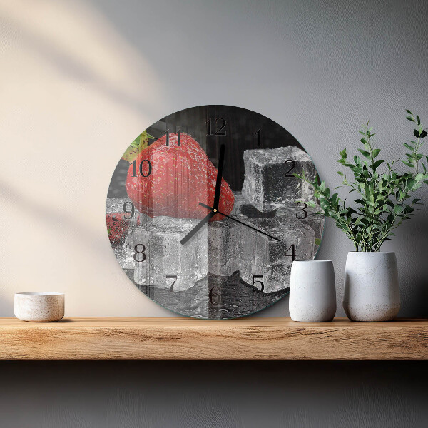 Round wall clock Strawberry Ice Cream