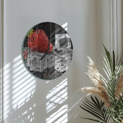 Round wall clock Strawberry Ice Cream