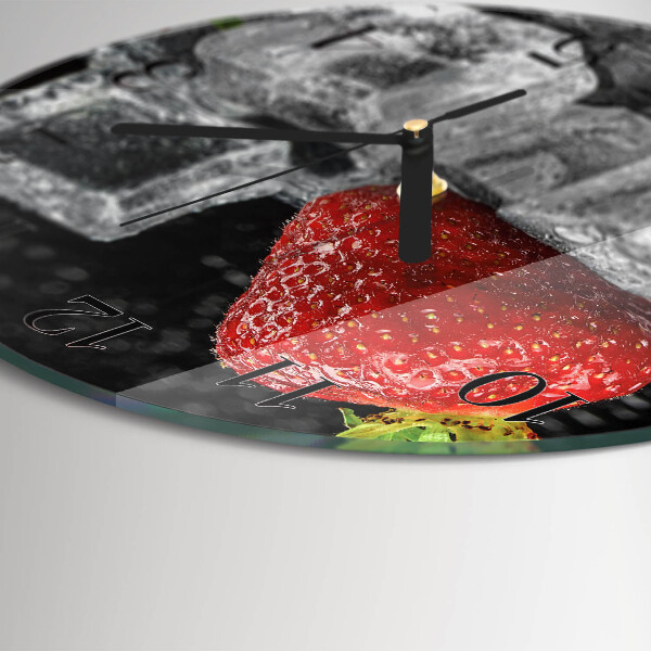 Round wall clock Strawberry Ice Cream