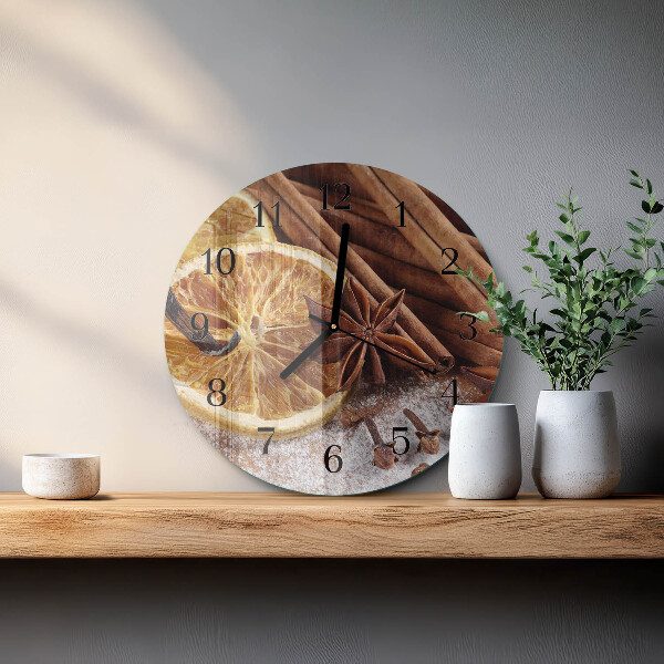 Round wall clock Cinnamon Anise