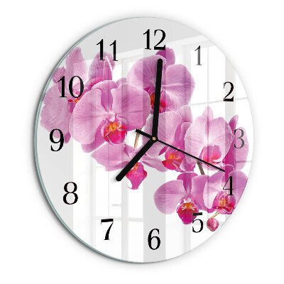 Round wall clock Orchid