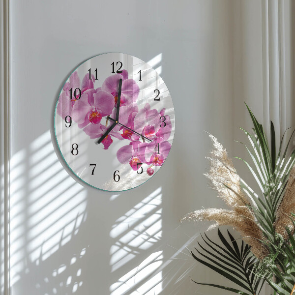 Round wall clock Orchid