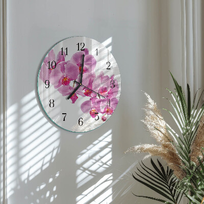 Round wall clock Orchid