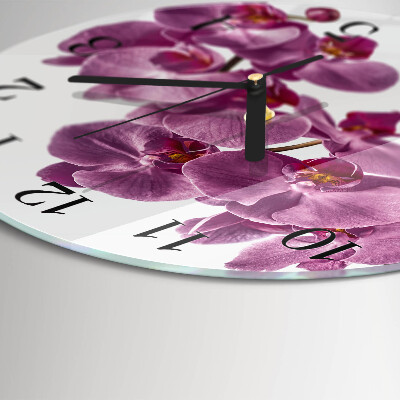 Round wall clock Orchid