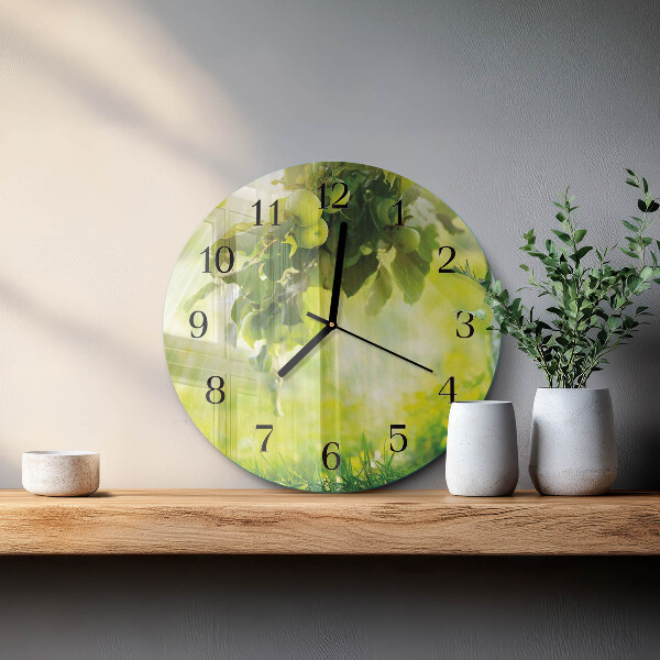 Round wall clock Apple Tree