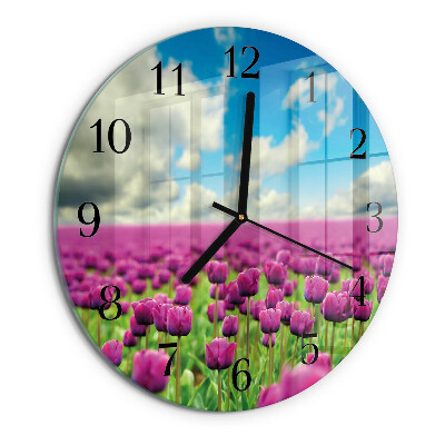 Round wall clock Tulips