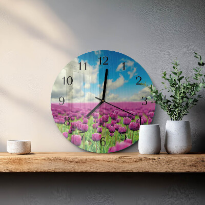 Round wall clock Tulips