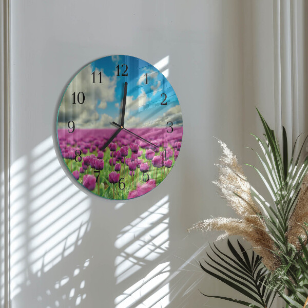 Round wall clock Tulips