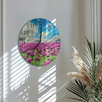 Round wall clock Tulips