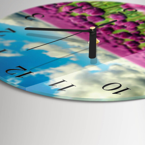 Round wall clock Tulips