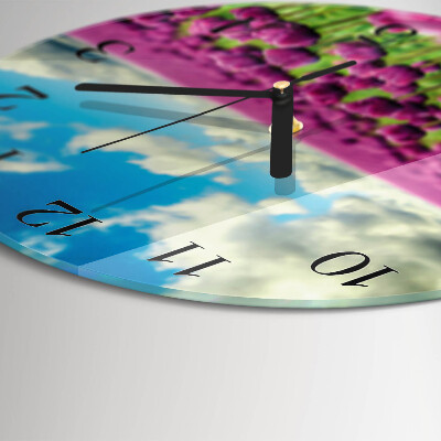 Round wall clock Tulips