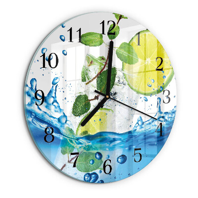 Round wall clock Lime and Mint