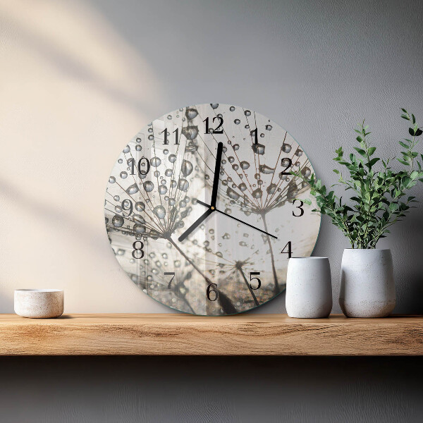 Round wall clock Dew Drops