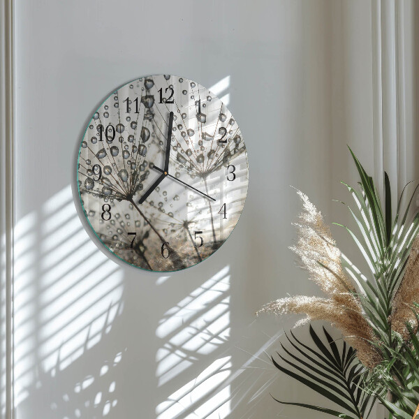 Round wall clock Dew Drops