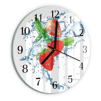 Round wall clock Strawberries