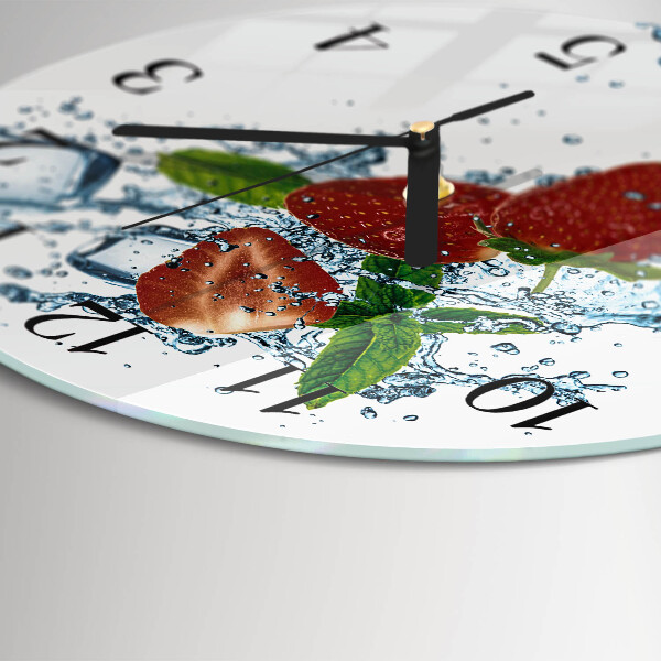 Round wall clock Strawberries